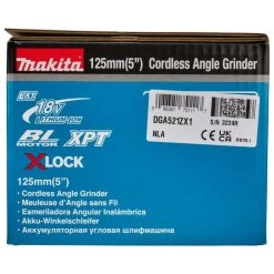 Makita DGA521ZX1 18 V Haakse Slijper 125 Mm X-LOCK -Professionele Gereedschapswinkel DGA521ZX1 C2N1