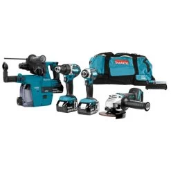 Makita DLX4103W 18 V Combiset Voor Allround Boor-, Schroef- En Slijpwerk -Professionele Gereedschapswinkel DLX4103W A1C0 s101