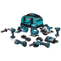 Makita DLX7019TX1 18 V Combiset Voor (slag)schroeven, Boren, Slijpen, Schaven En Zagen En Met Multitool -Professionele Gereedschapswinkel DLX7019TX1 C1R0