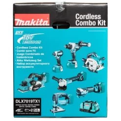 Makita DLX7019TX1 18 V Combiset Voor (slag)schroeven, Boren, Slijpen, Schaven En Zagen En Met Multitool -Professionele Gereedschapswinkel DLX7019TX1 C2N1